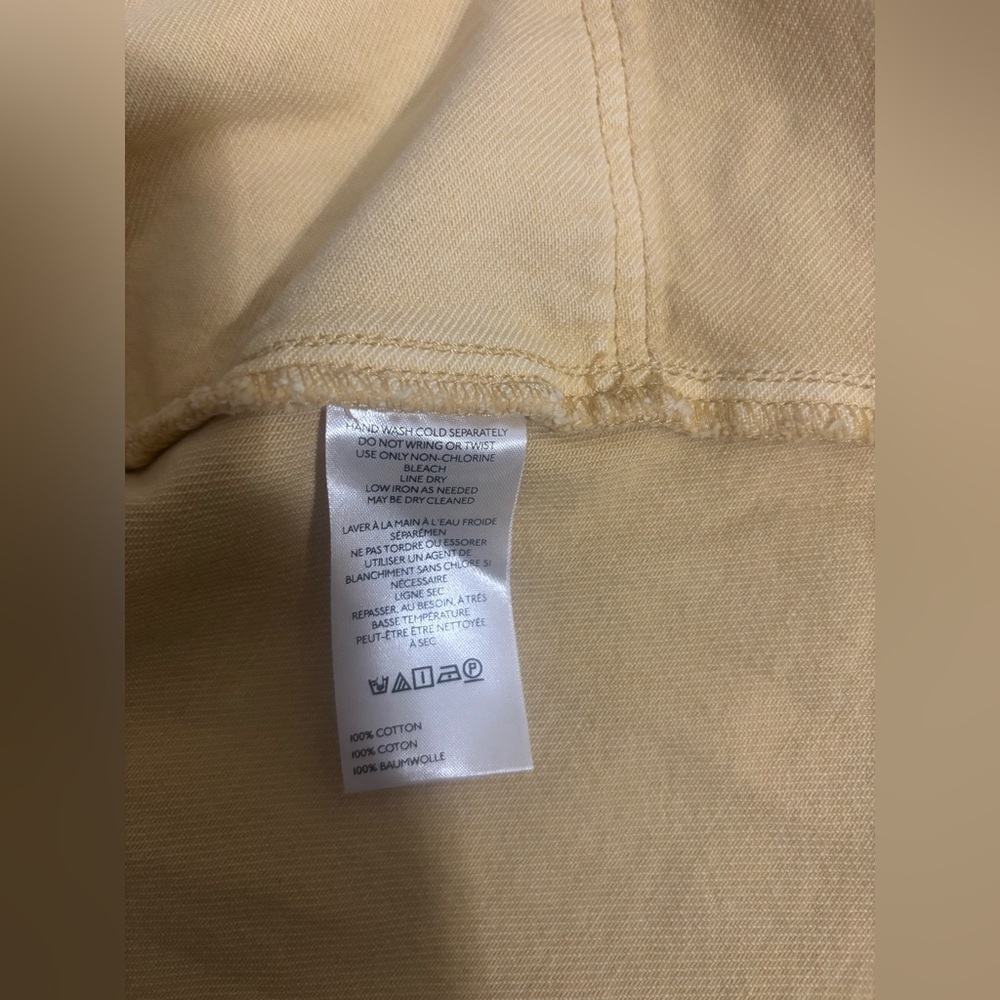 Anthropologie Pilcro Denim Yellow Beige High-Waisted Skirt Size Small - Picture 7 of 8